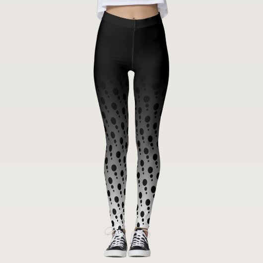 Zwart ombre/zwart/wit - Tribundel Leggings (Voorkant)
