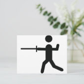 zwart omheiningssymbool logo briefkaart (Staand voorkant)