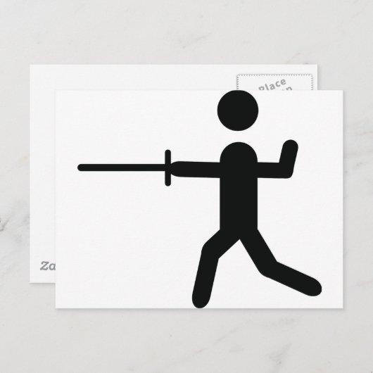 zwart omheiningssymbool logo briefkaart (Voorkant / Achterkant)