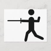 zwart omheiningssymbool logo briefkaart (Voorkant)