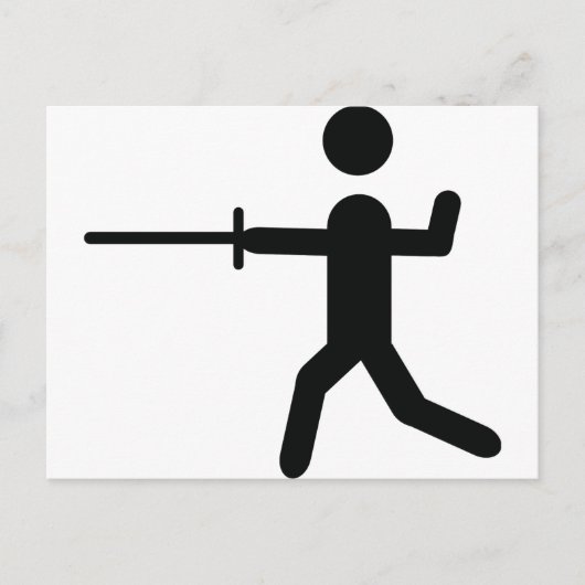 zwart omheiningssymbool logo briefkaart (Voorkant)