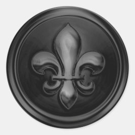 Zwart omhulsel van de lis Envelope Ronde Sticker