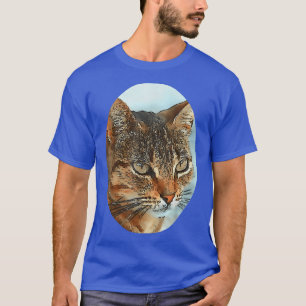 Zwart omlijnd overzicht van artistieke Cartoon T-shirt