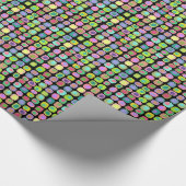 Zwart omlooppapier voor gekleurde vormen cadeaupapier (Hoek)