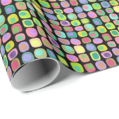 Zwart omlooppapier voor gekleurde vormen cadeaupapier (Rol Hoek)