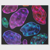 Zwart omslagpapier voor geode kosmische kristallen cadeaupapier (Vlak)