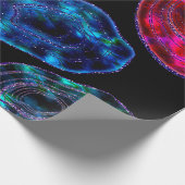 Zwart omslagpapier voor geode kosmische kristallen cadeaupapier (Hoek)