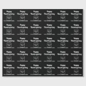 Zwart omslagpapier voor zakelijke Thanksgiving Cadeaupapier (Vlak)