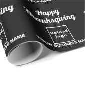 Zwart omslagpapier voor zakelijke Thanksgiving Cadeaupapier (Rol Hoek)