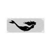 Zwart onderwater zeemeermin aangepast hart rubberstempel (Afrduk)