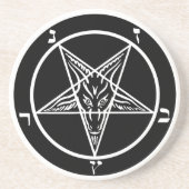 Zwart onderzetter SATAN! (Voorkant)