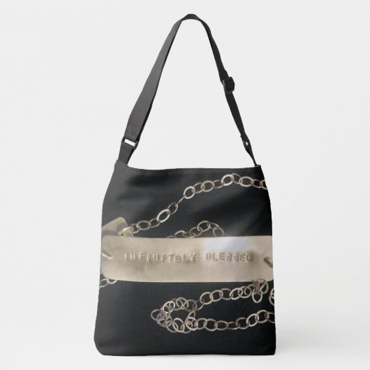 Zwart oneindig gezegend crossbody tas (Achterkant)