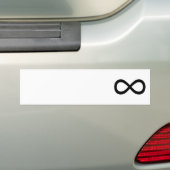 Zwart oneindigheidssymbool bumpersticker (Op auto)