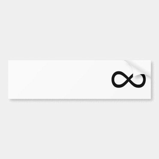 Zwart oneindigheidssymbool bumpersticker (Voorkant)
