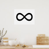 Zwart oneindigheidssymbool poster (Keuken)