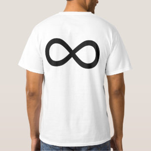 Zwart oneindigheidssymbool t-shirt