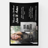 Zwart Ontmoet de Auteur Tafelbanner - Boek Signing Spandoek (Verticaal)