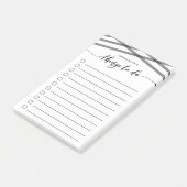 Zwart Ontspan manuscriptdingen om Lijst te doen Post-it® Notes (Schuin)