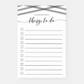 Zwart Ontspan manuscriptdingen om Lijst te doen Post-it® Notes (Voorkant)