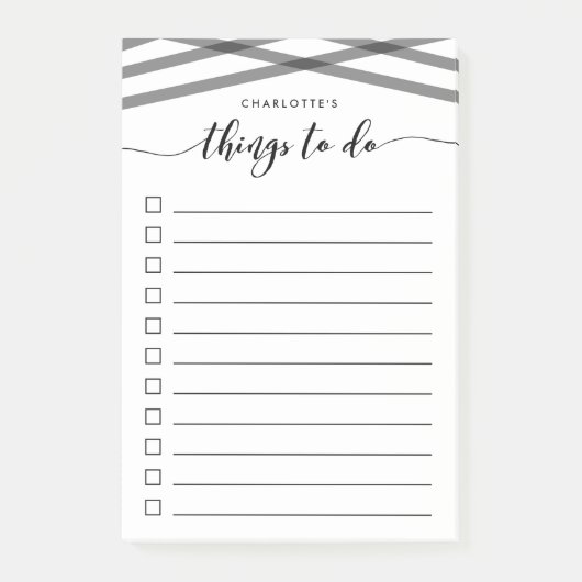 Zwart Ontspan manuscriptdingen om Lijst te doen Post-it® Notes (Voorkant)