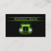 Zwart ontwerp Groene vrachtwagen aan voorzijde Bri Visitekaartje (Voorkant)