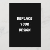 Zwart ontwerp met aangepaste foto of tekst menu (Voorkant)