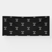 Zwart ontwerp met aangepaste foto of tekst spandoek (Horizontaal)