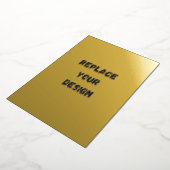 Zwart ontwerp met aangepaste tekst of foto folie uitnodiging (Gedraaid)