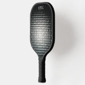 Zwart ontwerp monogram Pickleball Paddle (Links)