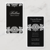 zwart ontwerp visitekaartje (Voorkant / Achterkant)