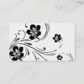 Zwart ontwerp voor business- of mammikaart contactkaartje (Achterkant)