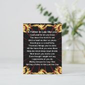 Zwart ontwerpVader in rechtsgedicht Briefkaart (Staand voorkant)