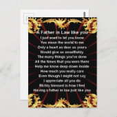 Zwart ontwerpVader in rechtsgedicht Briefkaart (Voorkant / Achterkant)