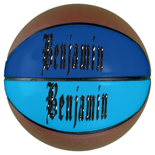 Zwart ontworpen Benjamin naam, basketbal (Voorkant)