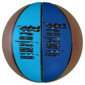Zwart ontworpen Benjamin naam, basketbal (Verticaal)