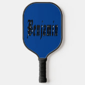 Zwart ontworpen Benjamin naam, Pickleball Paddle (Voorkant)