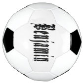 Zwart ontworpen Benjamin naam, voetbal (Gedraaid)