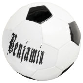 Zwart ontworpen Benjamin naam, voetbal (Drie kwart)