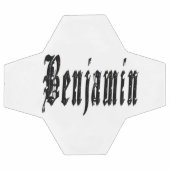 Zwart ontworpen Benjamin naam, voetbal (Enkel)