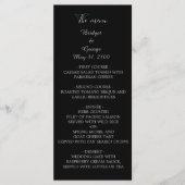 Zwart Onyx Modern  Deco bruiloft programma Programmakaart (Voorkant)