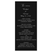 Zwart Onyx Modern  Deco bruiloft programma