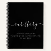 Zwart onze herinneringen aan verhalen Koppels Keps Notitieboek (Voorkant)