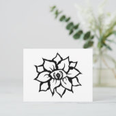 zwart oog van de bloem briefkaart (Staand voorkant)