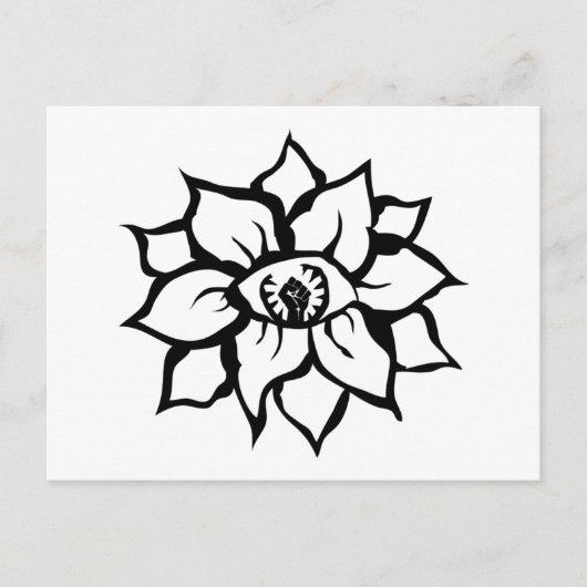 zwart oog van de bloem briefkaart (Voorkant)