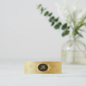 Zwart oogmerk Elegant Gold Pattern Mini Visitekaartje (Staand voorkant)