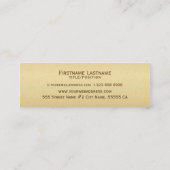 Zwart oogmerk Elegant Gold Pattern Mini Visitekaartje (Achterkant)