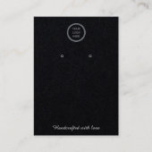 Zwart Oorbel Sieraden Display Kaarten Contactkaartje (Voorkant)