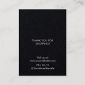 Zwart Oorbel Sieraden Display Kaarten Contactkaartje (Achterkant)