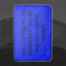 Zwart op Blauw Shakespeare Zal ik vergelijken.. | Badmat