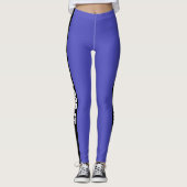 Zwart op blauw werk voor IT Custom Workout Leggings (Voorkant)